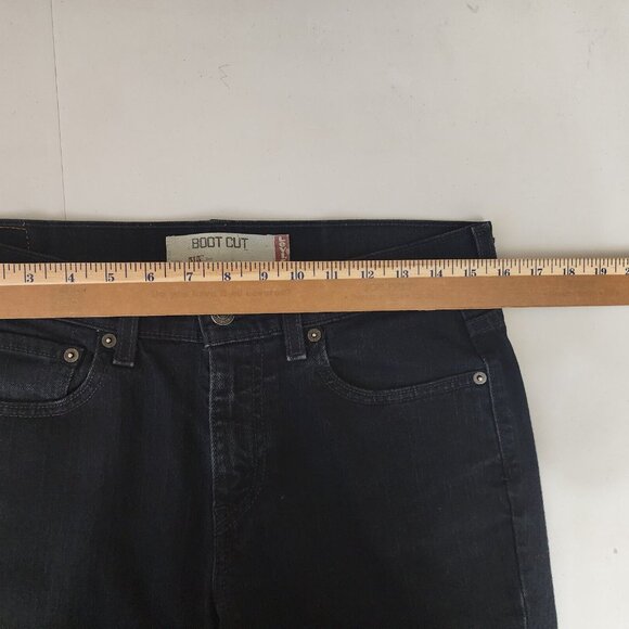 Levis 515 Jeans Womens Size 8M  W31 X L31 Blue Denim Mid Rise Boot Cut Dark Wash - Picture 6 of 10